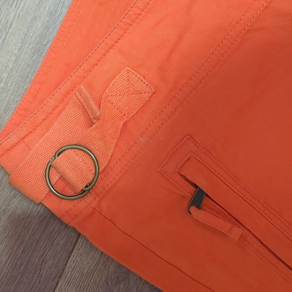 Vintage Y2K The Limited Capri Cropped Wide Leg Cargo Grunge Urban Neon Orange 10 - Picture 8 of 16